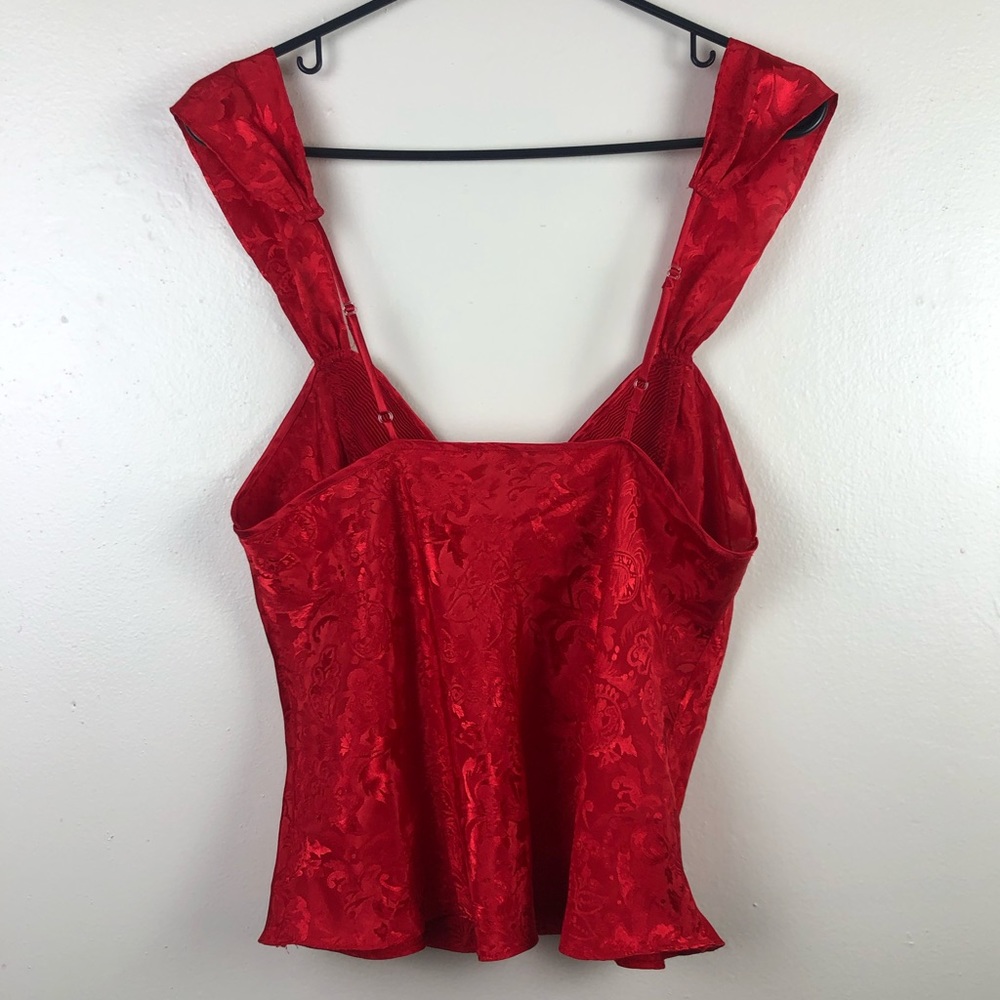 Stunning Vintage Red Lingerie Top - Picture 3 of 6